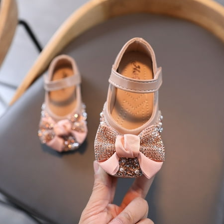 

Baby Shoes Girl Kids Baby Girls Pearl Bling Bowknot Single Princess Shoes Sandals for Boys Girls Winter Warm 25