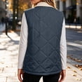 thumbnail image 5 of Otntypg Womens Quilted Collared Puffer Vest with Pockets Lightweight Casual Fall Winter Thick Warm Snap Button Down Full Zip up Outerwear Jackets, 5 of 10