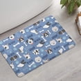 thumbnail image 2 of Dog with Woof and Bark Bathroom Rugs Mat,Non Slip Microfiber Bathroom Rug,Rubber Backing,Soft Bathroom Mats for Bathroom Floor,Tub and Shower,17x27in(43x68cm), 2 of 5