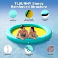 thumbnail image 3 of TLSUNNY 8FT Round Inflatable Water Hammock for Adults, Portable Sunbathing Tanning Pool Lounger with Pump, for Lake, Ocean & River, 3 of 9