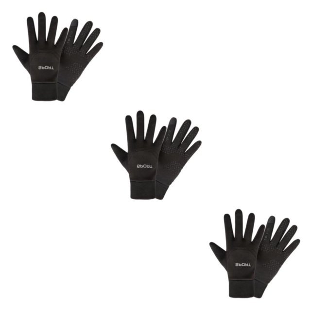 ZheElen Water-resistant Cycling Gloves Ride With Confidence In Any Weather Strong Durability Gloves For Men And Warm Winter black L 3Set