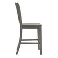 thumbnail image 4 of Weston Home Farmhouse Vintage Slat Back Solid Wood Counter Height Chair, Set of 2, Antique Grey, 4 of 7