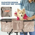 thumbnail image 3 of SereneLife Foldable Dog Bath Tub with Adjustable Height, 360° Access, Drain Hose & Storage Pockets – 130 lb Capacity Grooming Station for Indoor/Outdoor Use, Beige, 3 of 7