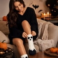 thumbnail image 5 of Evdexr Halloween Socks Women Soft Spooky Fuzzy Socks Cozy Causal Lounge Sock for Stuffers Gifts Halloween with Pumpkin Bat Graphic, 5 of 6