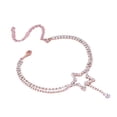 thumbnail image 1 of Sta R Double Layer Rhinestone Anklet Exquisite Novelty Shiny Beach Anklet For Women, 1 of 4