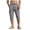 Dark Gray, variant on Mens Below Knee 3/4 Long Cargo Shorts Elastic Waistband Relaxed Fit Casual Joggers Multi Pockets Capri Sweatpants Khaki M