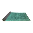 thumbnail image 2 of Ahgly Company Indoor Square Oriental Turquoise Blue Industrial Area Rugs, 8' Square, 2 of 4