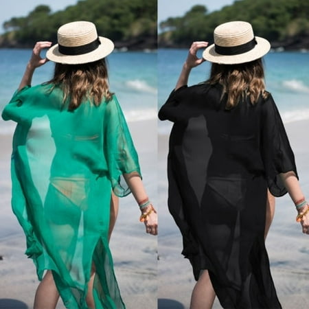 2018 Women Chiffon Bathing Suit Bikini Cover Up Beach Dress Swimwear Swimsuit Dress Cover