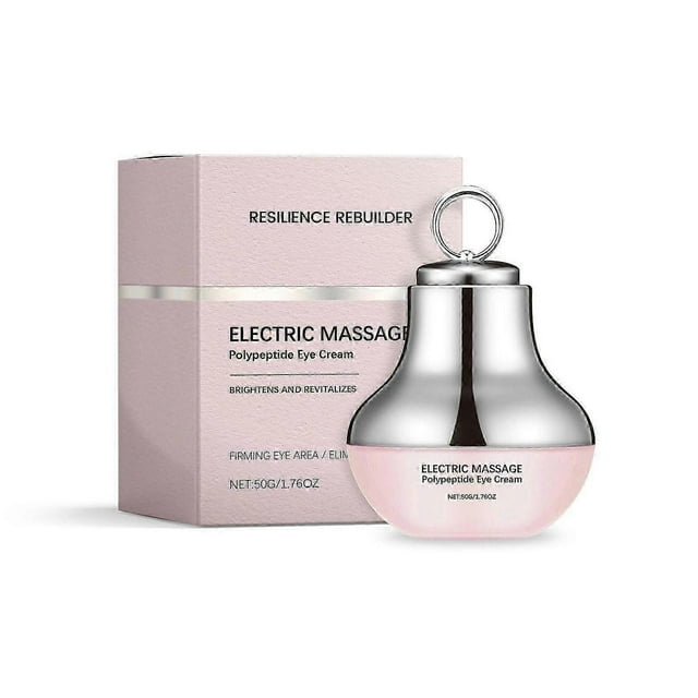 Electric Massage Polypeptide Eye Cream for Dark Circle, Firming & Smooth Fine Lines, Anti aging Eye Cream, Tired Eye Refreshment with Gentle Vibration