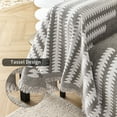 thumbnail image 6 of Smuge Sofa Cover, Couch Cover Protector Slipcover L Shape 3 Cushion Sofa Towel Sectional Throw Sofa Covers for Dogs Cats Home Decor(71"x 150", Gray White), 6 of 8