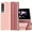 Rose gold, variant on Compatible with Samsung Galaxy Z Fold 4 5G Case Mirror Leather Cover Wallet Slim Clear S-View Shockproof Thin Cover with Kickstand Anti-Scratch Protective Phone Case for Samsung Z Fold 4 5G
