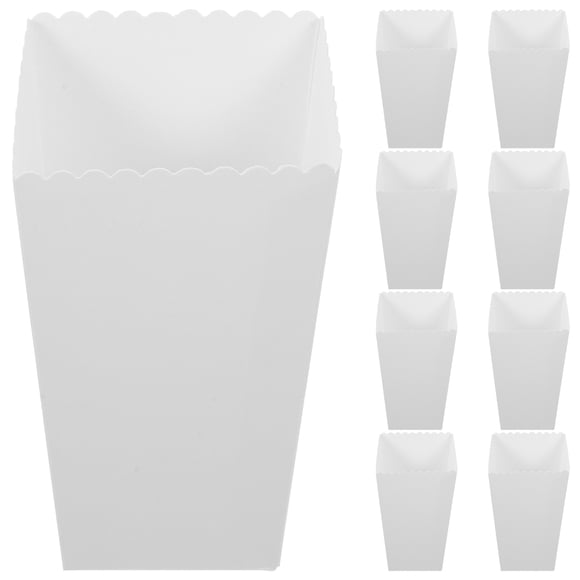 PTOOTP Popcorn Containers Movie Night 24Pack White Paper Boxes for Guests