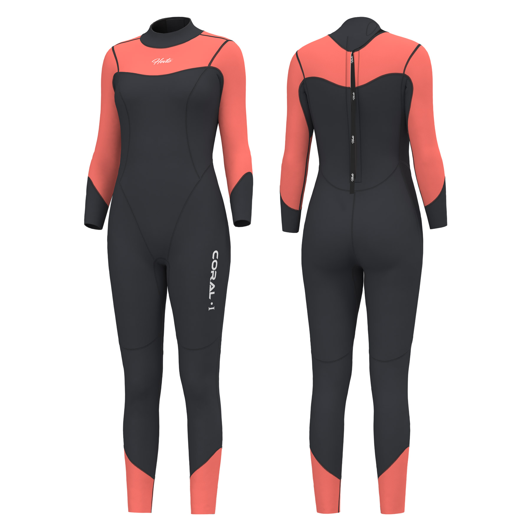 Hevto Wetsuits Women 3mm Neoprene Full Diving Suits Surfing Swimming