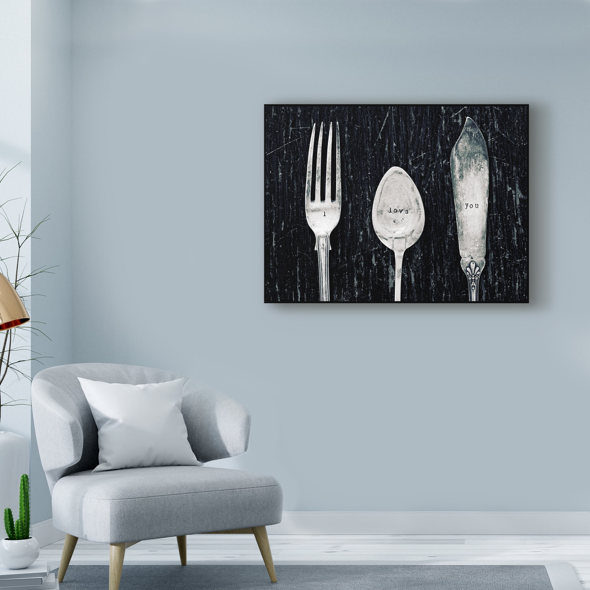 Trademark Fine Art 'Antique Knife Fork And Spoon' Canvas Art by Tom Quartermaine