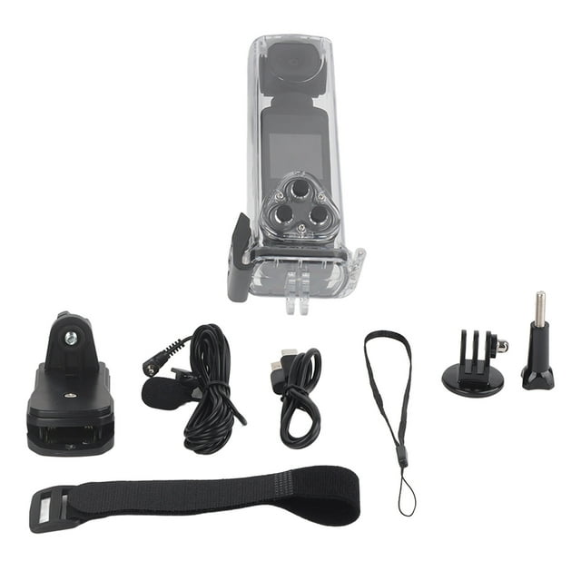 Cámara de bolsillo 4K HD 270° giratoria antivibración Wifi con clip de micrófono para montar al aire libre, bucear y disparar