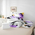 thumbnail image 6 of Manfei Purple Black Graffiti 7-Piece Bedding Comforter Set,Modern Fulid Ink King Bedding Sets,Abstract Geometric Striped Bed Sheets For Teens,Luxury Bedroom Decor Reversible, 6 of 8