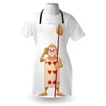 thumbnail image 3 of Alice in Wonderland Apron Playing Card Illustration with Six of Hearts Alice Fiction, Unisex Kitchen Bib Apron with Adjustable Neck for Cooking Baking Gardening, Ecru Pale Brown Red, by Ambesonne, 3 of 3