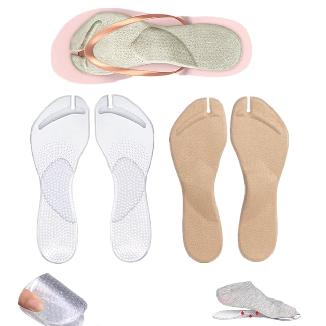 2 Pares de Plantillas de Gel con Soporte para Arco para Sandalias tipo Flip Flop