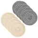 thumbnail image 1 of Uxcell 8 Pcs Manteles Individuales Redondos Tejidos, Mantel Lavable de 4.3 Pulgadas Resistente al Calor Decorativo para Mesa de Comedor, Encimera, Beige/Gris, 1 of 7