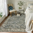 thumbnail image 2 of Hasoo Area Rug 5' x 7' Vintage Amber Distressed Rug&nbsp;for Living Room Bedroom, Blue, 2 of 5