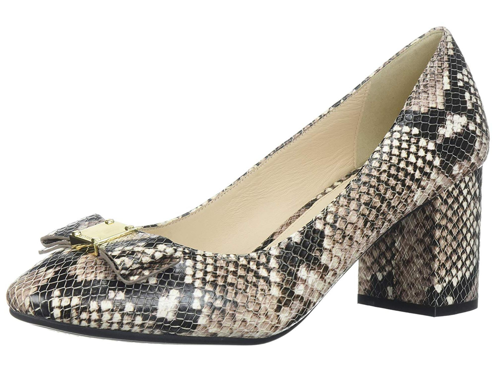 New COLE HAAN Womens TALI BOW PUMP Snake Print Leather Dress Shoes W09056 