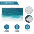 thumbnail image 6 of Ombre Teal Waves Placemats Set of 4, Abstract Art Gradient Modern Placemats for Dining Table, Place Mats for Kitchen Tabletop, Waterproof Wipeable Dining Table Mats Set, 6 of 9