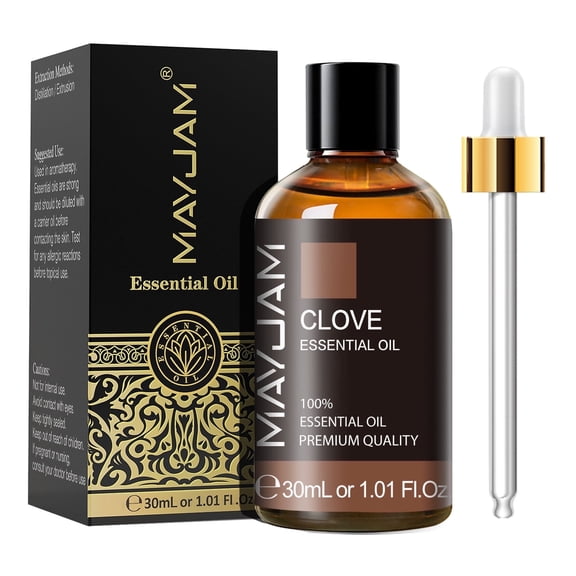 MAYJAM Pure Clove Bud Essential Oil for use with Oil Diffusers, Potpourri, and Aromatherapy, 30ML, Premium Grade