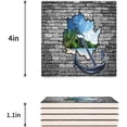 thumbnail image 3 of FMSHPON Nautical Anchor Broke Through The Brick Wall Set of 4 Coaster for Drinks, Absorbent Ceramic Stone Coasters Cup Mat with Cork Base for Home Kitchen Room Coffee Table Bar Decor, 3 of 4