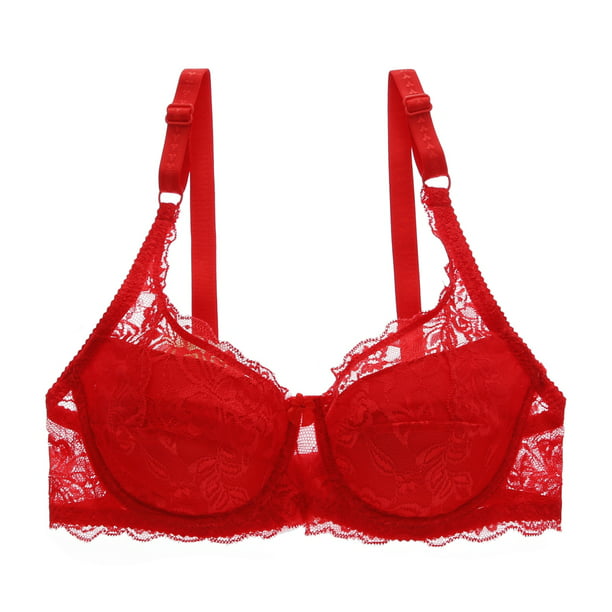 Wisremt Sexy Lace Bra French Thin Section Gathered Bra Steel Ring ...