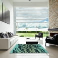 thumbnail image 7 of Ahgly Company Machine Washable Indoor Square Transitional Deep Teal Green Area Rugs, 3' Square, 7 of 7