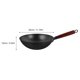 thumbnail image 4 of Wok chino Wok antiadherente Sartén doméstica Utensilios de cocina Wok con mango de madera, 4 of 5