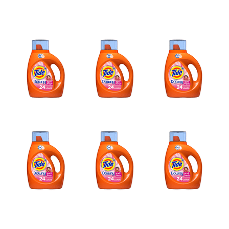 Tide w/ Downy April Fresh Laundry Detergent – 42 oz Each (6 Pack)