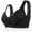 Black, variant on No Underwire Lace Bras for Women Sponge Cup Front Closure Bras for Seniors Plus Size Full Coverage Bras No Wire Bras