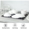 thumbnail image 6 of FREEAMG Black Owl Dish Drying Mats Tableware Absorption Water Mat Home Decor Drying Pad for Kitchen Countertop, 18 X 24 Inch, 6 of 6