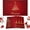 Christmas Red, variant on Merry Christmas Tree Placemats Set of 6,Xmas Red,Non-Slip/Wipe Clean Linen Dining Table Mat Set,Heat-Resistant Table Liner for Holiday/Party/Oudoor, Table Decoration