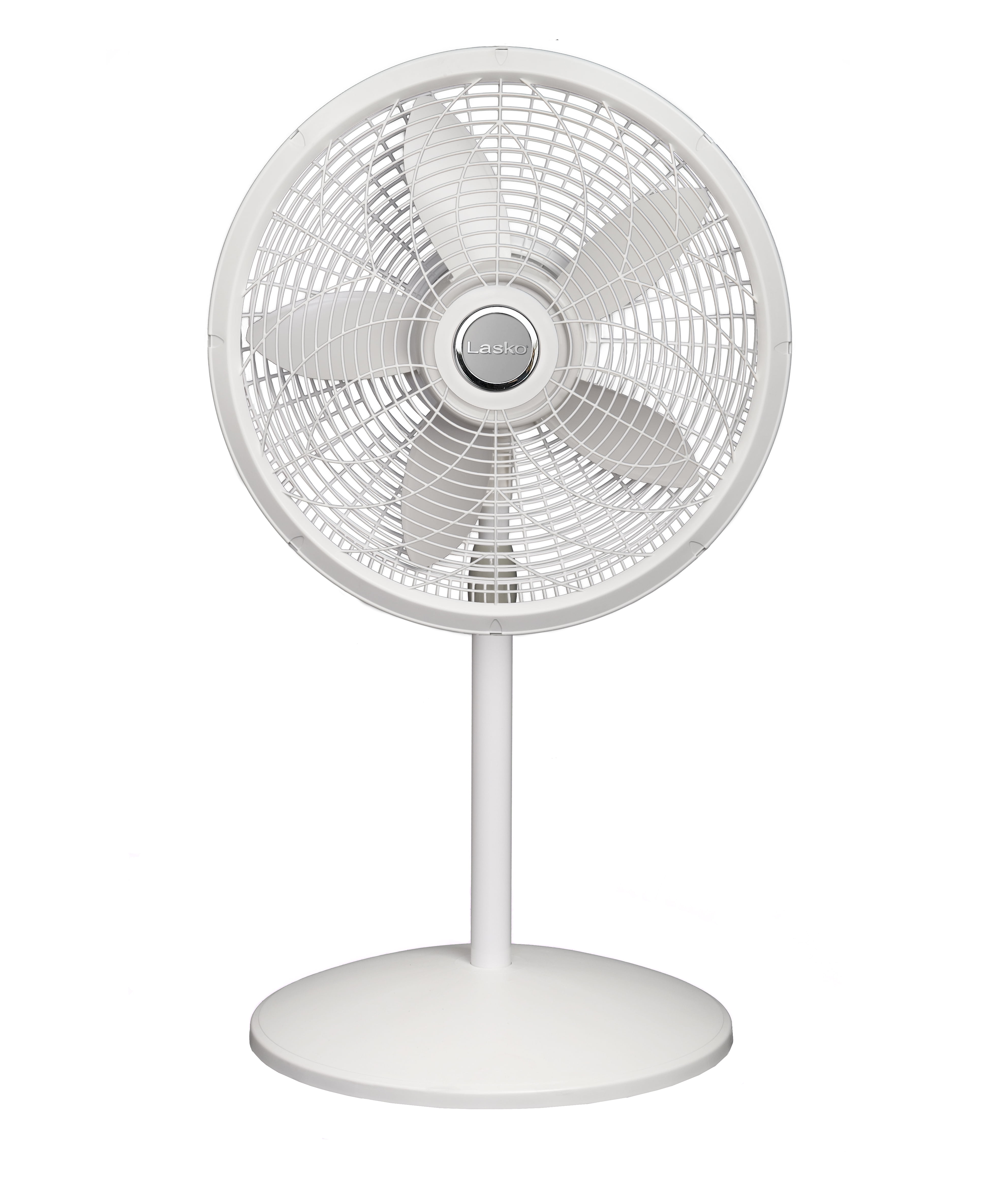 Lasko 18 Oscillating 3-Speed Elegance u0026 Performance Pedestal Fan, 1820,  White - Walmart.com