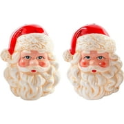 The Bridge Collection 3.5" Santa Claus Salt and Pepper Shaker Set - 2 Piece Set - Christmas Kitchen Items - Fun Salt and Pepper Shakers for Home Decor