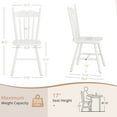 thumbnail image 5 of Dycanpo Dining Chairs Set of 6,Farmhouse Wooden Windsor Kitchen Chairs with Thicker Backrest for Kitchen,White, 5 of 7
