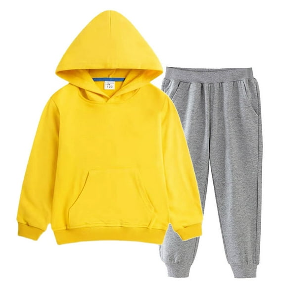 Timegard Baby Clothes Unisex Fall Winter Comfy Boy Girls Sweatsuits 2 Piece Hoodies Joggers Kids Outfits
