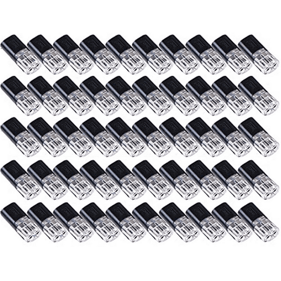 150PCS Double-Wire Push-in Connector with Locking Buckle,Low Voltage Wire Connectors,No Wire-Stripping Required
