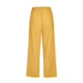 thumbnail image 3 of Capri Pants for Women Casual 2026 Summer Drawstring Elastic High Waist Linen Pants Wide Leg Plus Size Lounge Capri, Ginger 21" Inseam XL, 3 of 5