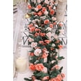 thumbnail image 2 of 5pcs 41Ft Flower Garland Fake Rose Vine Artificial Flowers Hanging Rose Ivy Hanging Baskets Wedding Arch Garden Background Decor (Pink, 5), 2 of 5