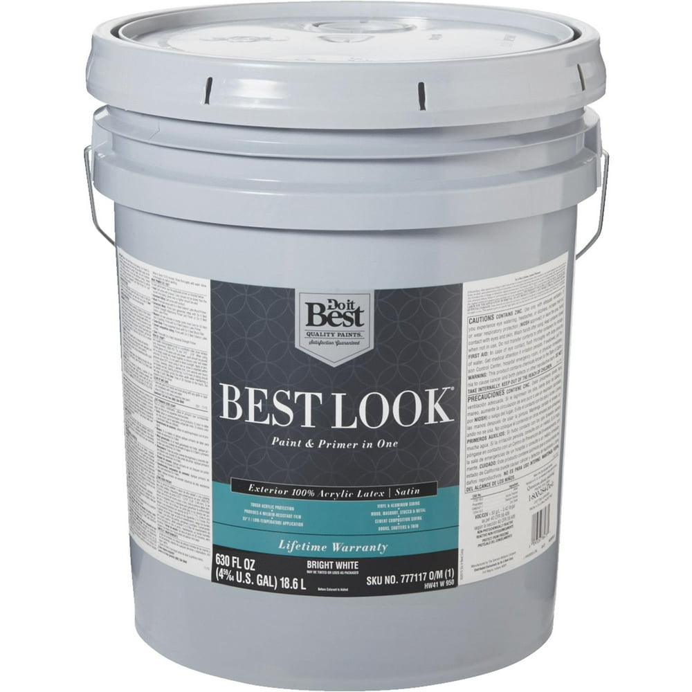 Best Look 100 Acrylic Latex Paint &amp; Primer In One Satin
