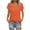 Orange, variant on Lmnyox V Neck T Shirt for Women Short Sleeve Casual Loose Summer Shirts Solid Color Fashion Basic Tees Tops