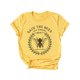 thumbnail image 2 of Camiseta de mujer con letras, manga corta, camiseta con cuello redondo, blusa de verano, amarillo, M Eigraketly AP002565-02, 2 of 5