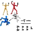thumbnail image 2 of Articulated 3D Printed Robot Figure - Multi-Joint Movable with DIY Weapons,Poseable Display Model & Creative Building Toy for Collectors - red, 2 of 3