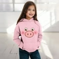 thumbnail image 2 of Little Girls Sweatshirts Kids Children Boys Winter Long Sleeve Hoodie Cartoon Pig Printing Cute Pullover Tops Clothes for Girls Size 6-7T, 2 of 7