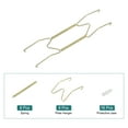 thumbnail image 3 of Uxcell 4 Pcs Plate Hanger 8.2'' x 1.85'' W Type Stainless Steel Invisible Wall Plate Hangers Gold, 3 of 6