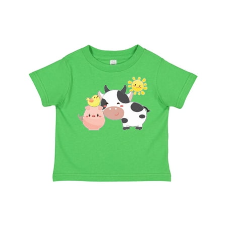 

Inktastic Fun Farm Animals- Cow Pig Chick Gift Toddler Boy or Toddler Girl T-Shirt