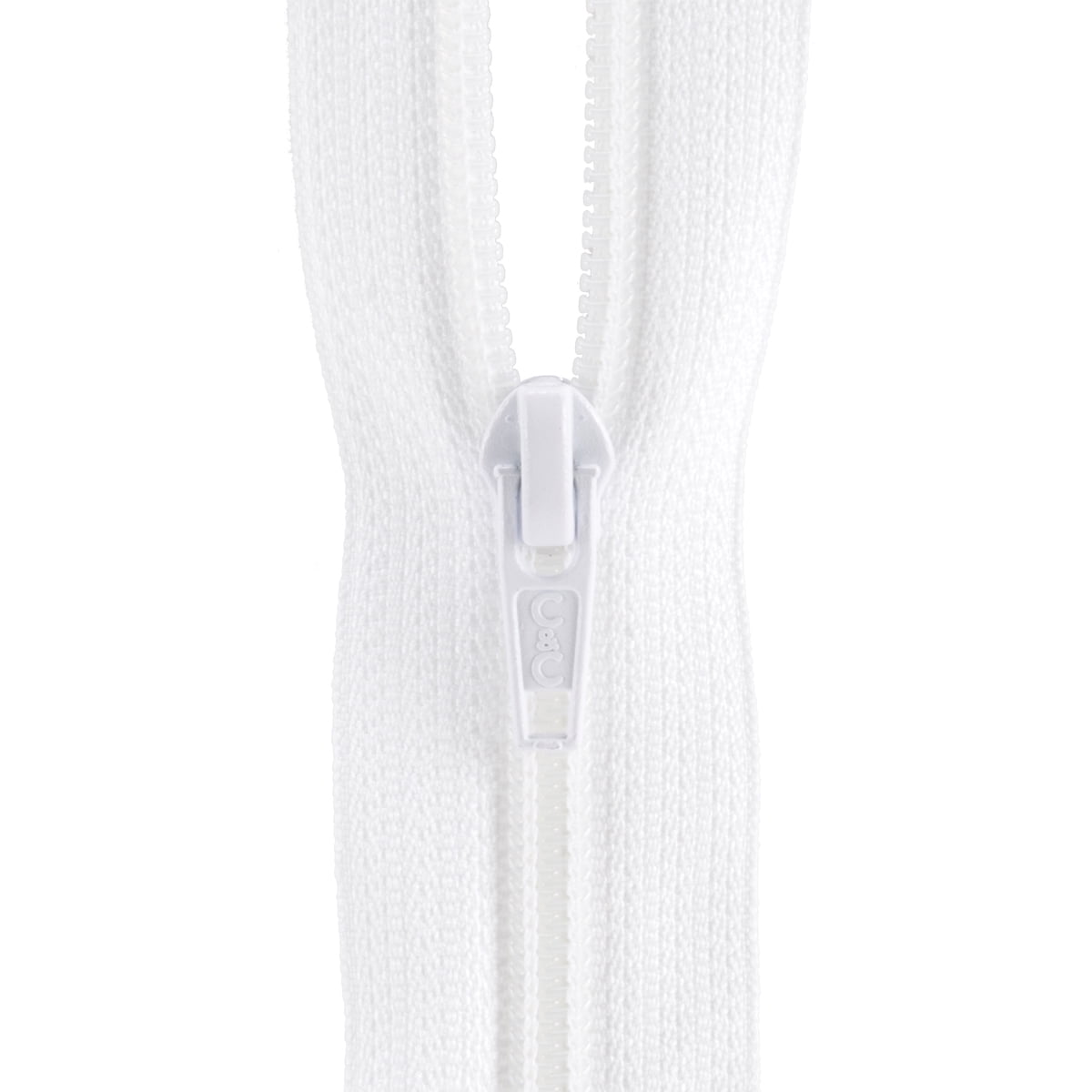 Coil Separating Zipper 22"White
